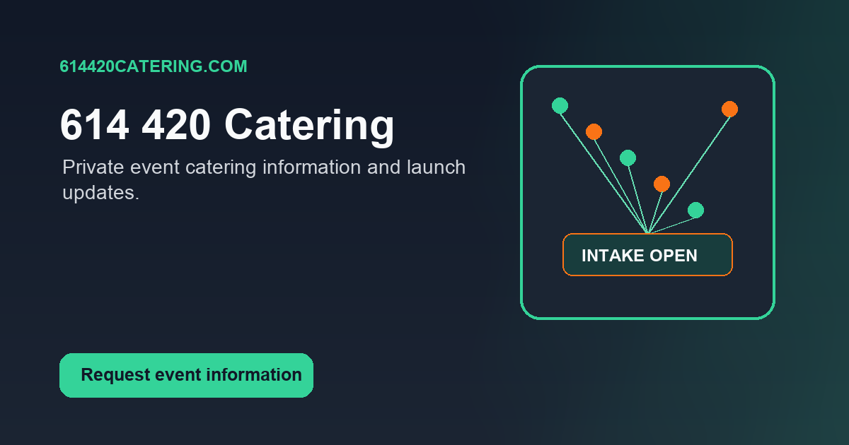614 420 Catering launch card