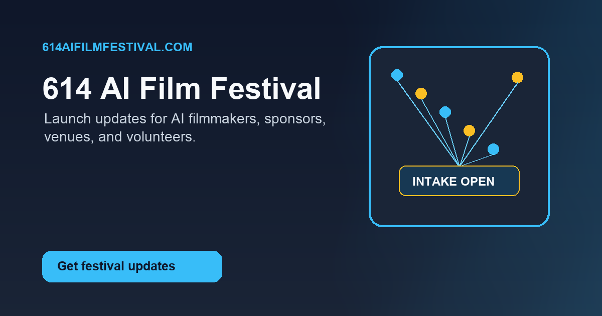 614 AI Film Festival launch card