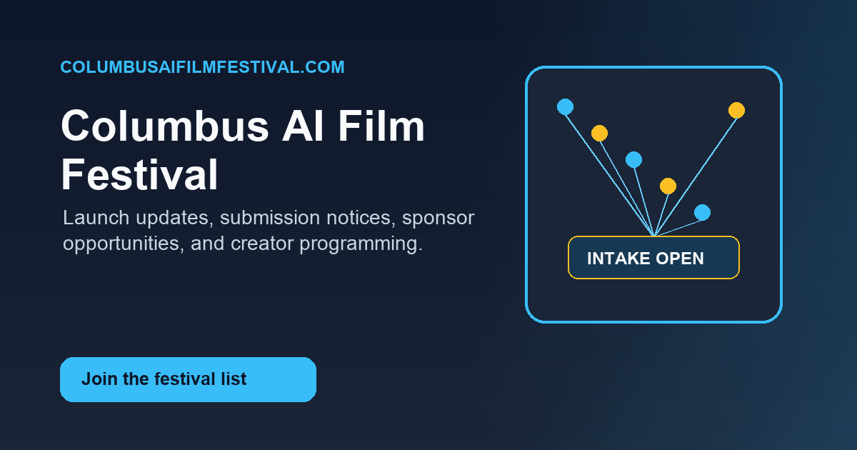 Columbus AI Film Festival launch card
