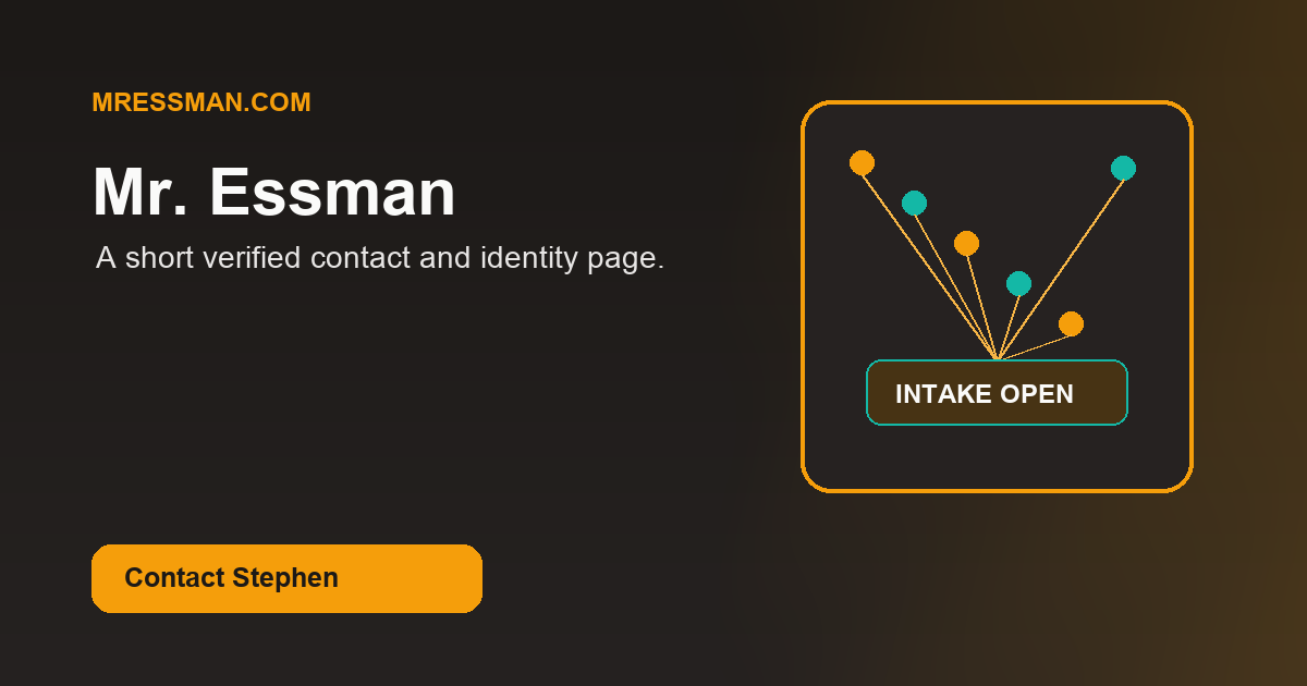 Mr. Essman launch card