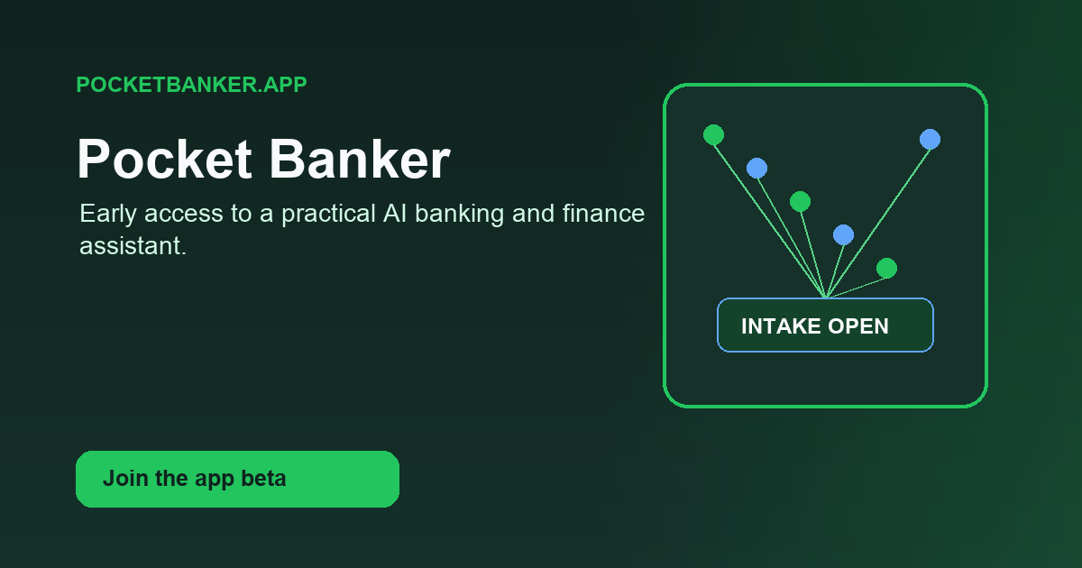 Pocket Banker launch card